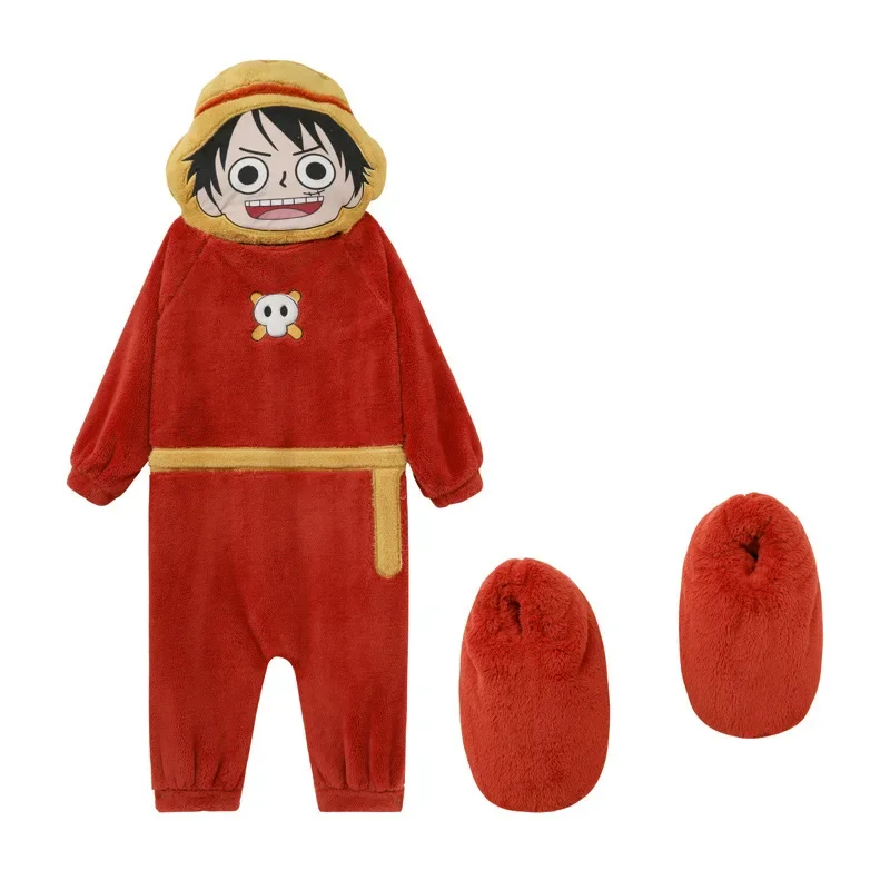 One Piece Cartoon rufy pigiama tutine per adulti donna uomo peluche pigiama pigiameria natale Halloween Cosplay costumi da festa