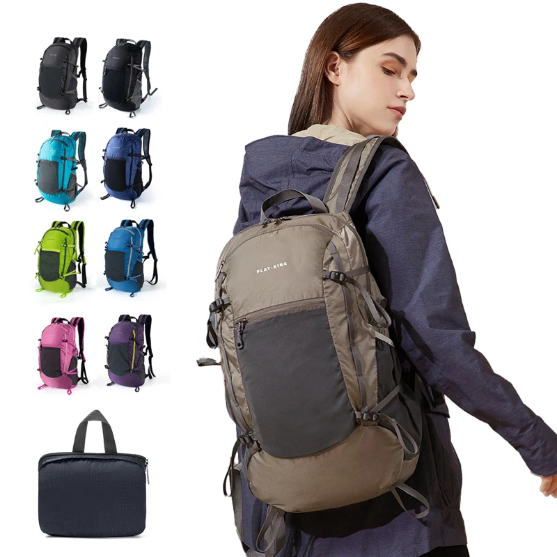 

Сверхлегкий складной рюкзак для кемпинга и пешего туризма, профессиональные водоотталкивающие дорожные дорожные сумки, двойная сумка на плечо для альпинизма