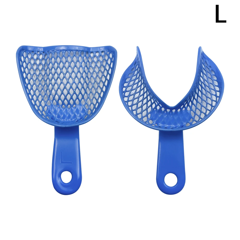 1Pair Dental Impression Trays Upper Lower Teeth Holder S/M/L Colorful Tray Without Mesh Dentist Tools Materials Mold Tray