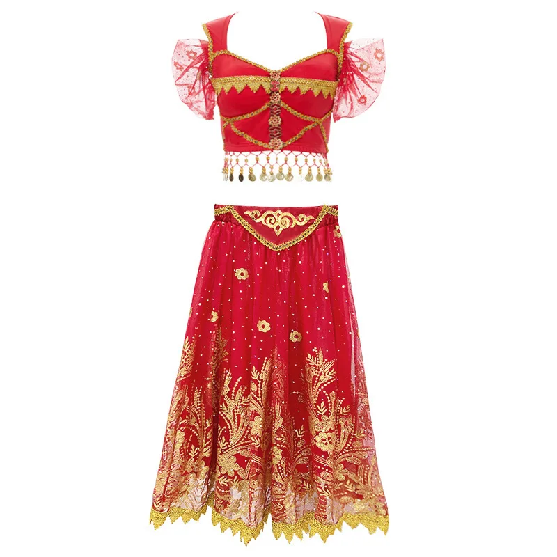 Children's Indian Princess Belly Dance Set Eastern Indian Dance Sari Girl Performance Clothing Children's Stage Costumes view 6