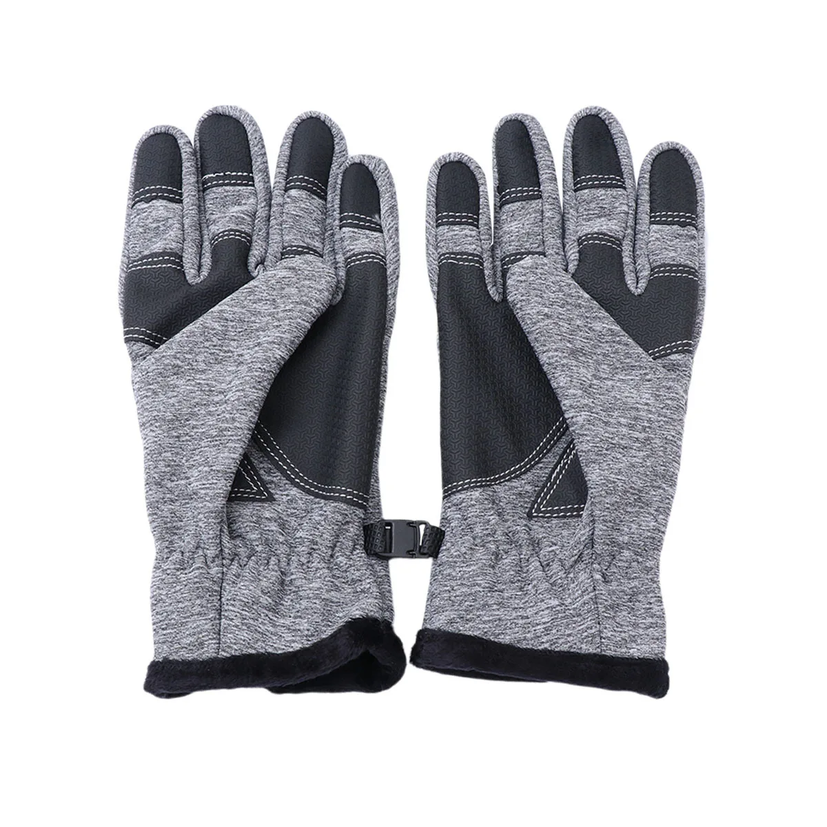 

Winter Cycling Gloves Waterproof Touch Screen Warm Outdoor Sports Grey Size S Gloves for Men Women Running Climbing