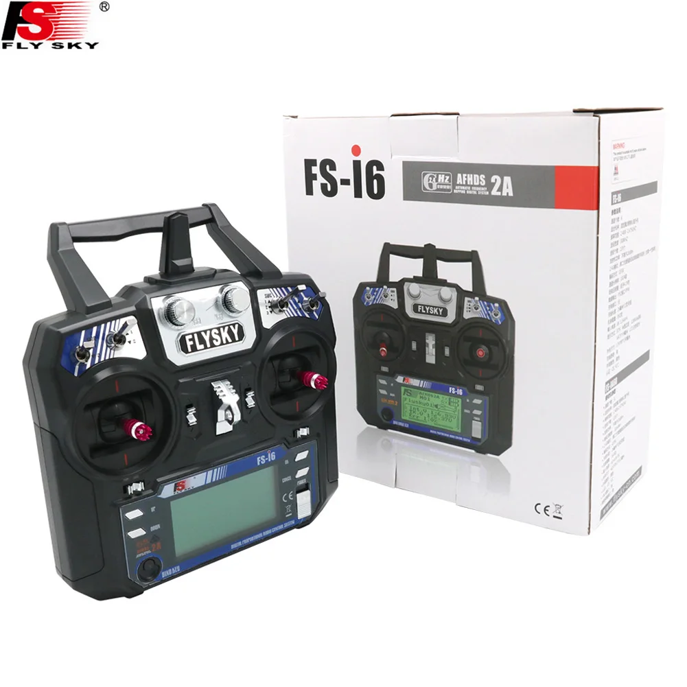 

FLYSKY FS-i6 I6 2.4G 6CH AFHDS Radio Transmitter Controller With iA6 iA6B X6B A8S R6B iA10B FS2A Receiver for RC Drone Airplane