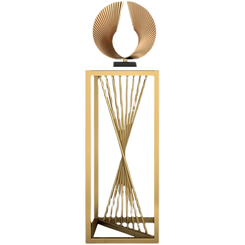 

Decorative rack Living room high Floor-to-ceiling simple modern light luxury vase Marble