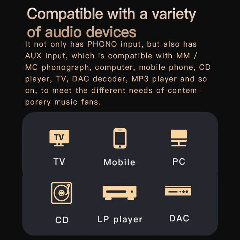 XDuoo MP-01 Dual 6N3 หลอด Phono Amplifier MP01 เครื่องขยายเสียงหูฟัง 6.35 มม.หูฟัง AMP Aux PHONO อินพุต Power Pre-Amp