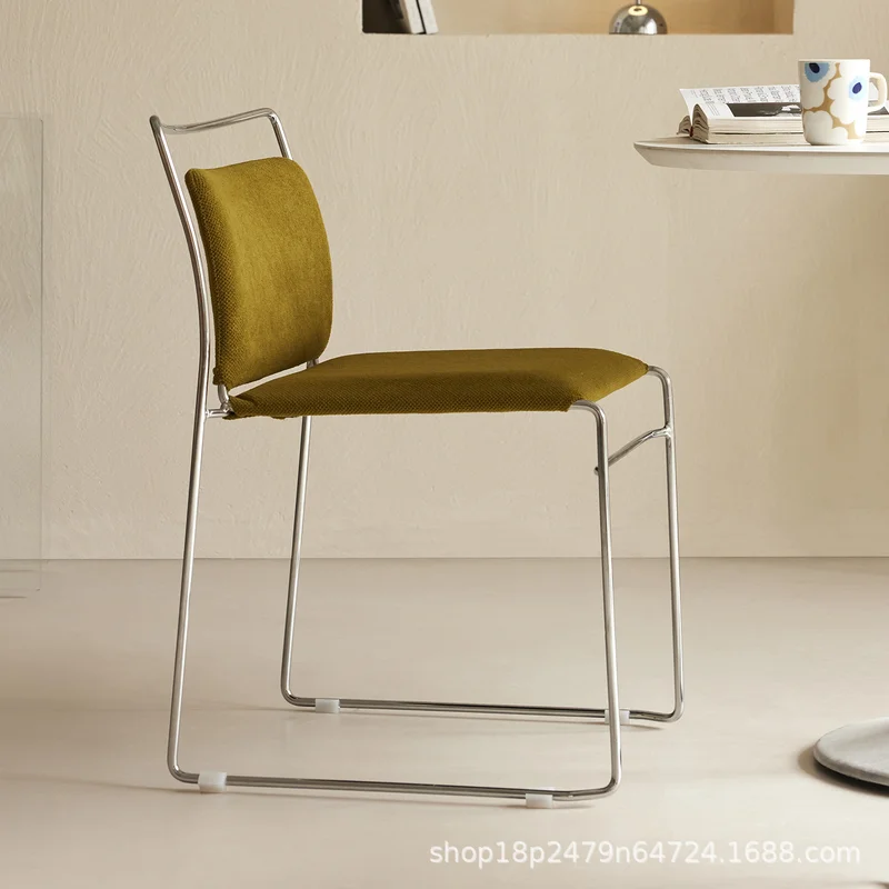 

Vintage Bauhaus dining chair, Nordic home study chair, cafe soft cushioned backrest chair