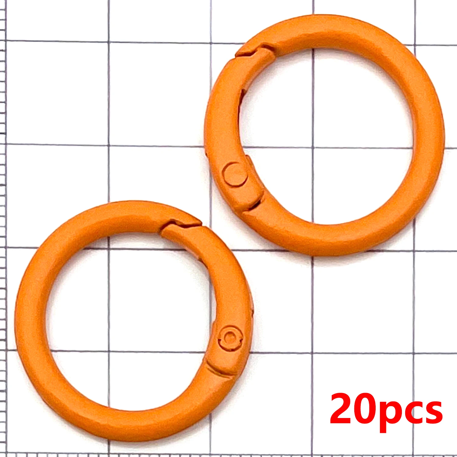 20pcs Matte Spring O Rings for DIY Keychain Making