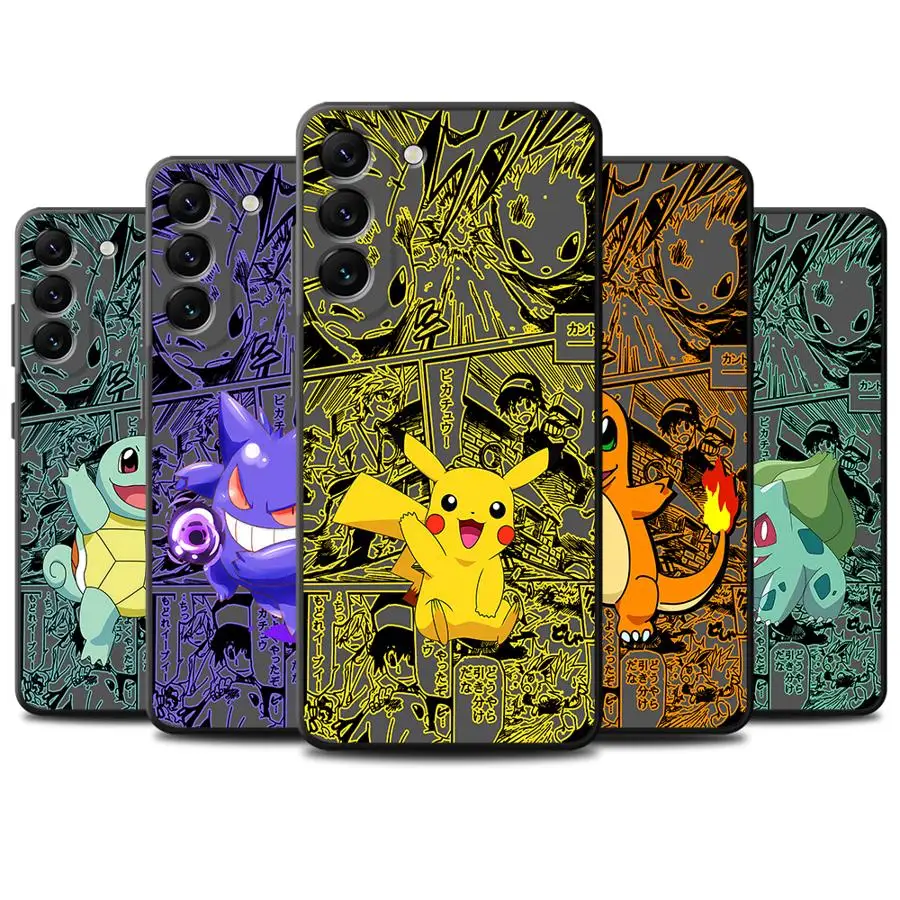 P-Pokemons Gengar- حافظة لهاتف سامسونج جالاكسي A21s A22 A23 A25 A33 A34 A52s A53 A54 A55 A71 A26 A36 A56