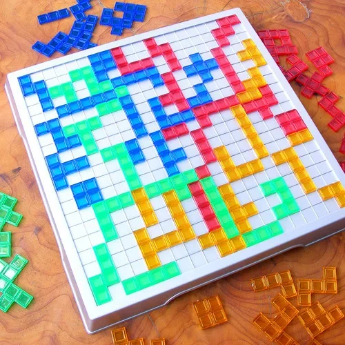 Tetris Blokus-Jeu de société de stratégie en anglais pour parent et enfant, puzzle coule, jouet amusant, cadeau pour enfants, 4 joueurs, original, nouveau