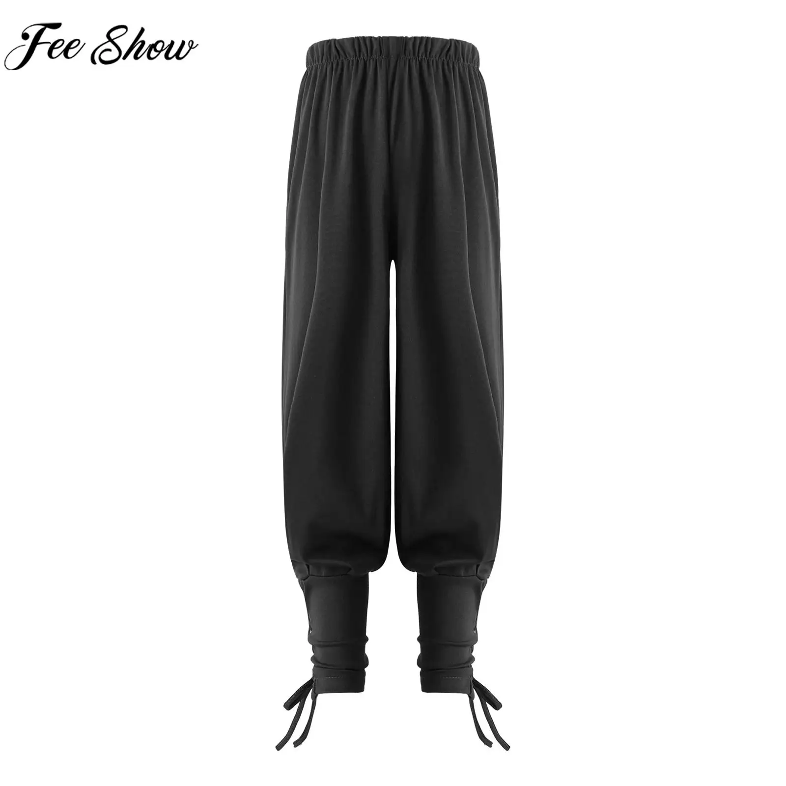 Kids Boys Pirate Pants Medieval Renaissance Victoria Viking Vampire Cosplay Costume Striped Gothic Trousers for Halloween Party