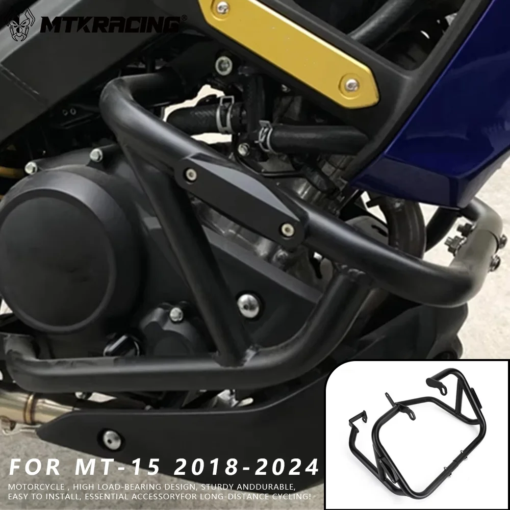 

MTKRACING For YAMAHA MT-15 2018-2024 Motorcycle Upper Crash Bar Engine Guard Frame Protector