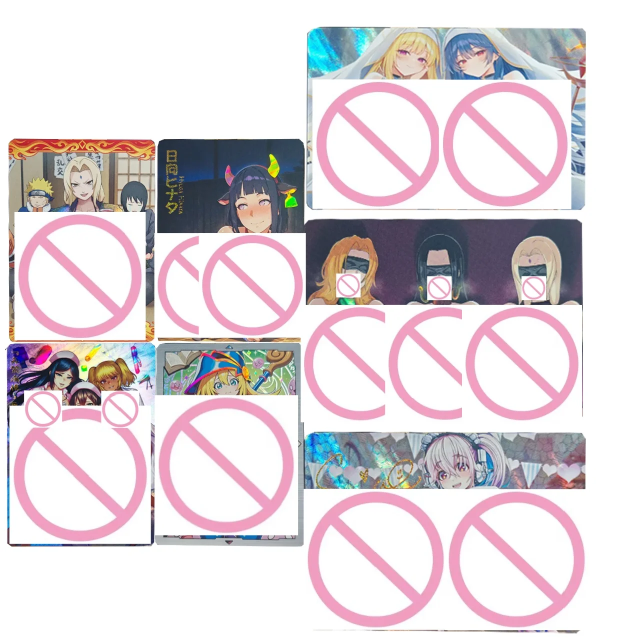 Single Anime Heroine Diy Cow Hyuga Hinata Color Flash Card Tsunade THE ANIMATION ACG Goddess Story Gentleman Collection Card Toy