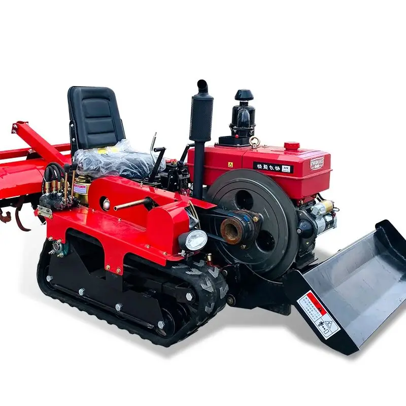Customized Agricultural Mini Cultivator Tiller 22HP Crawler Tractor Multi-Functional with Excavator for Field Operations