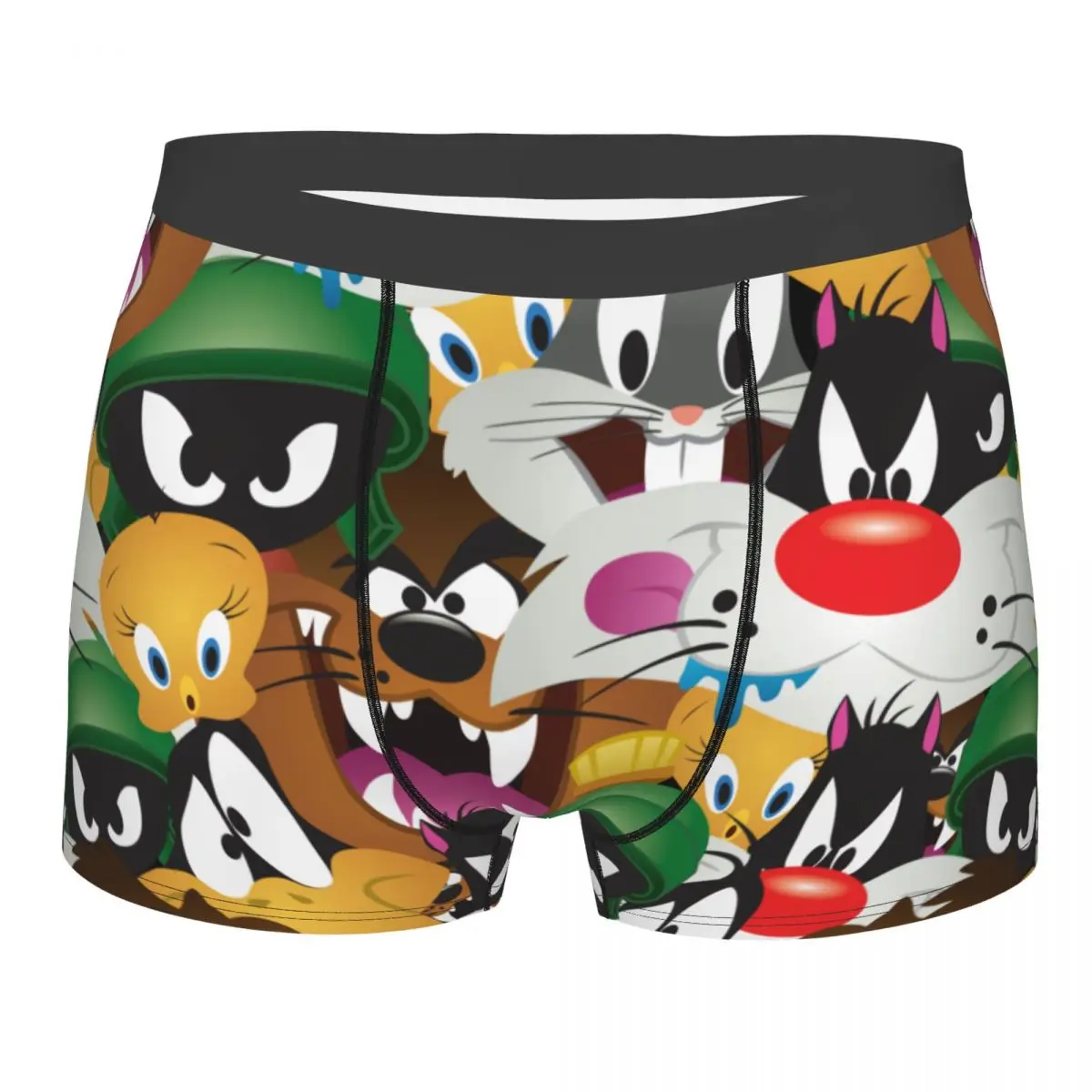 Novelty Boxer LOONEY TUNES Bunny Tasmanian TAZ Cartoon Pattern Shorts Panties Men Underwear Soft Underpants for Male Plus Size