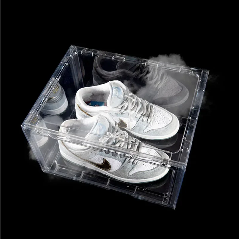 

360° HD Transparent Acrylic Shoe Storage Box, Anti-Oxidation Multi-Layer Stackable Display Cabinet, Dustproof Sneaker Organizer
