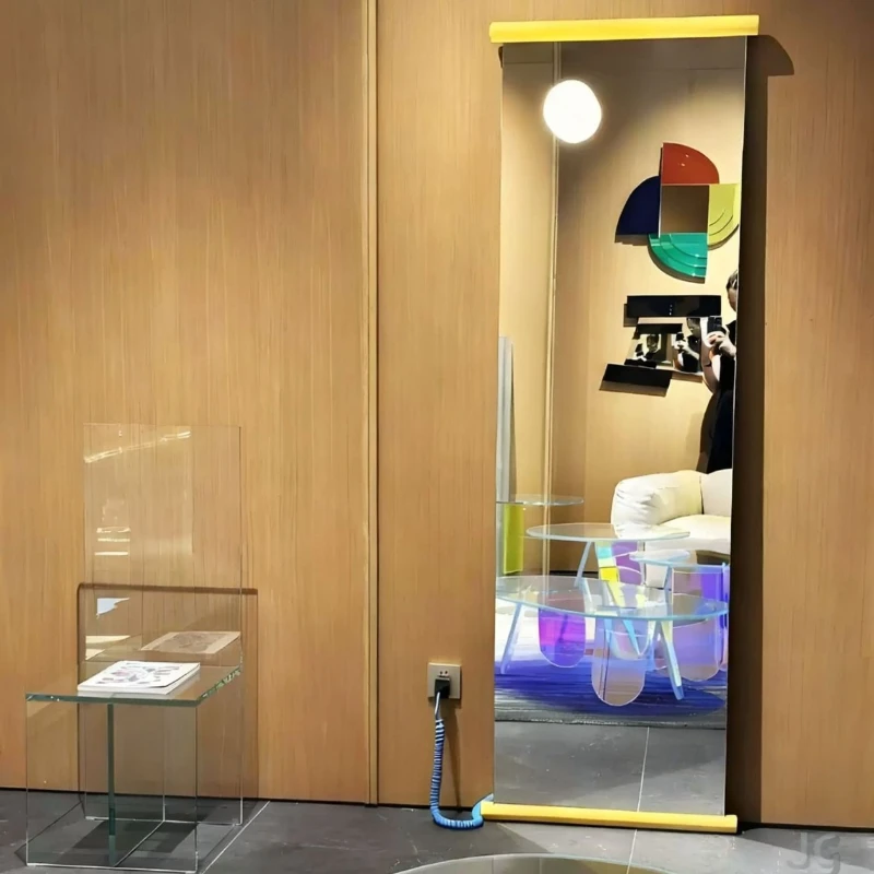 

Italian minimalist glass full-length mirror living room bedroom home wall floor-to-ceiling mirror