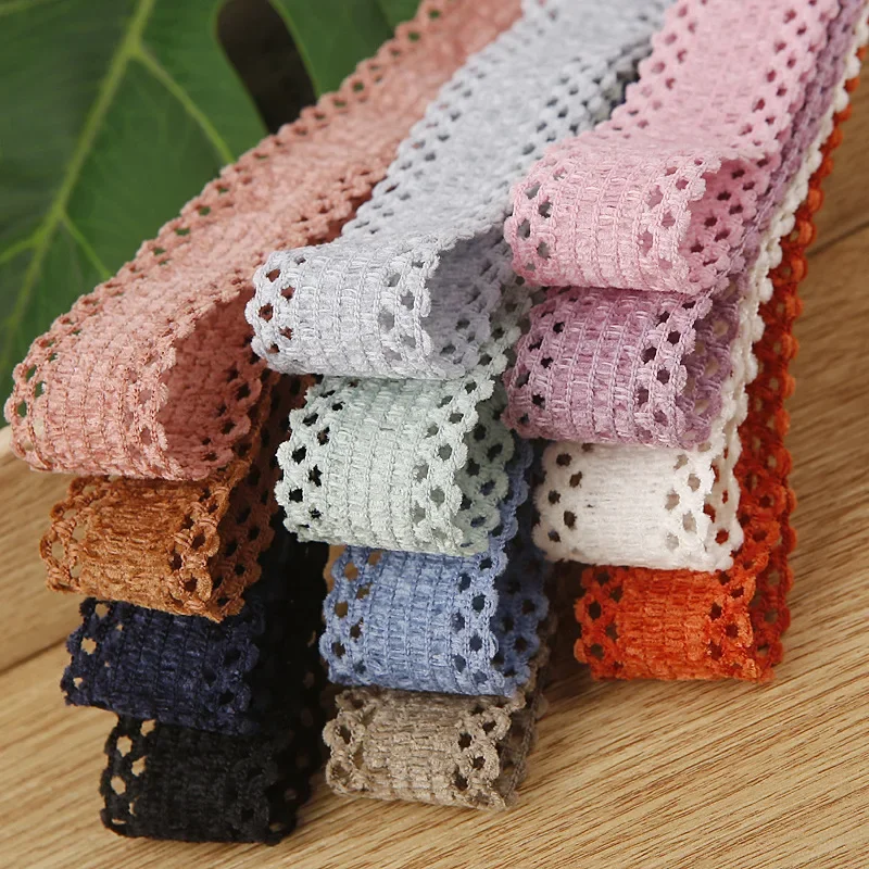 50yards 16/25/40mm Width Hollow Lace Polyester Webbing Ribbon Material for Handmade Bow Hairpin DIY Hair Accessories Ribbons