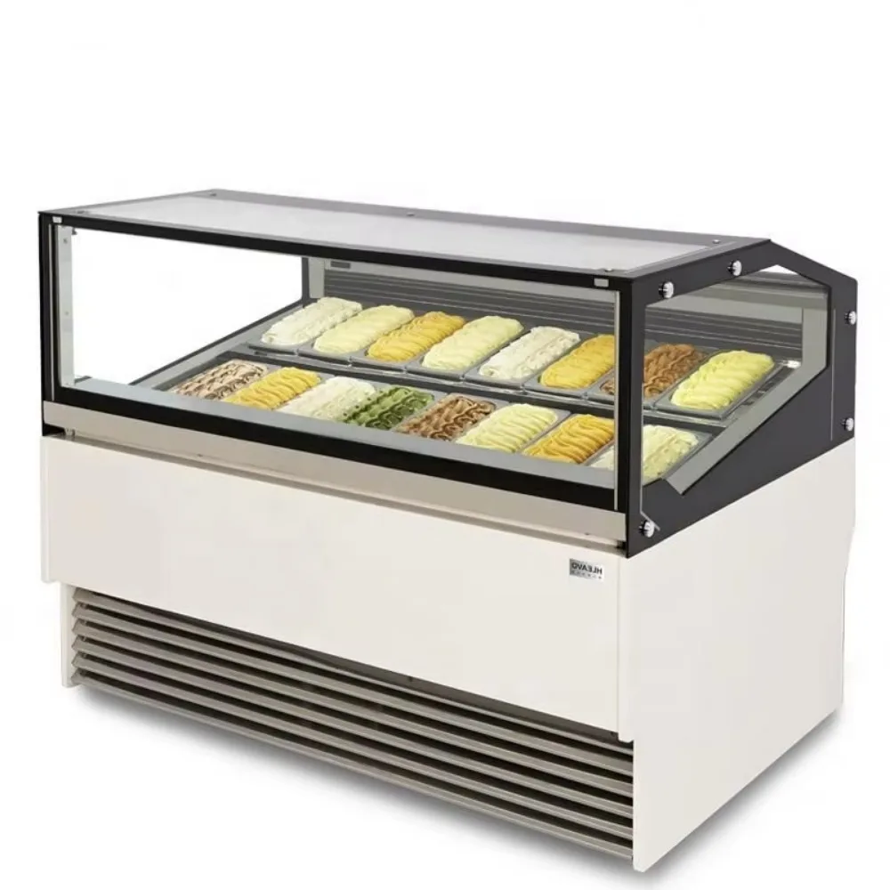 Large Capacity Commercial Display Horizontal Freezer Cabinet Freezer Ice Cream Freezer
