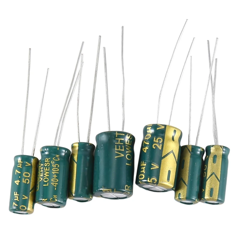 225Pcs Aluminum Electrolytic Capacitor 15 Kinds Of Specifications Resistance Value