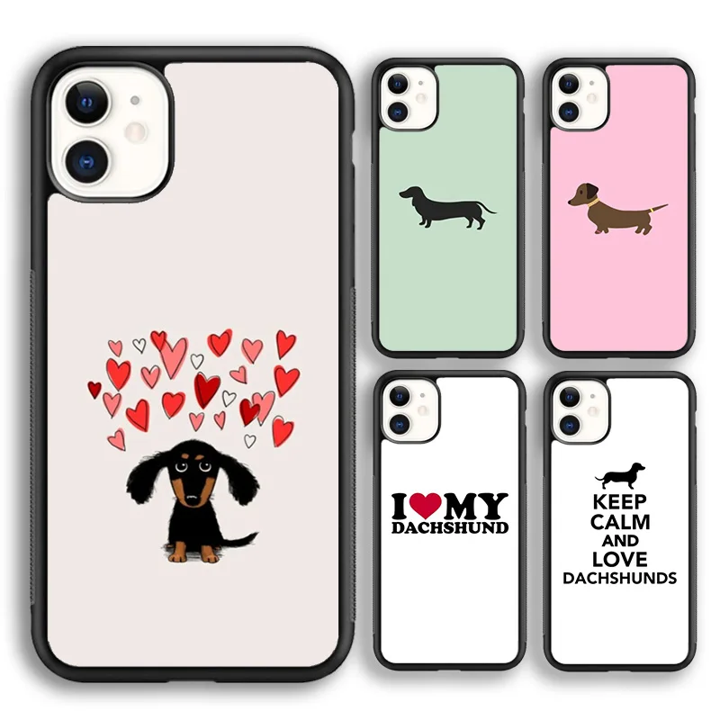 Krajews Dachshund Doxie Dackel Cute Phone Case Cover For iPhone 16 15 SE2020 14 6 7 8 plus 11 12 13 pro max coque Fundas