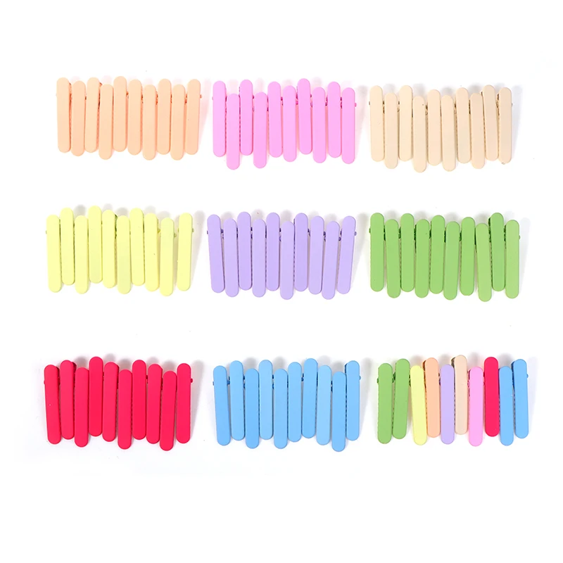 10Pcs Candy Color Hairpin Hair Styling Tool Princess Barrette Alligator Clip Traceless DIY Hair Clip Women Girls Hair Accessory