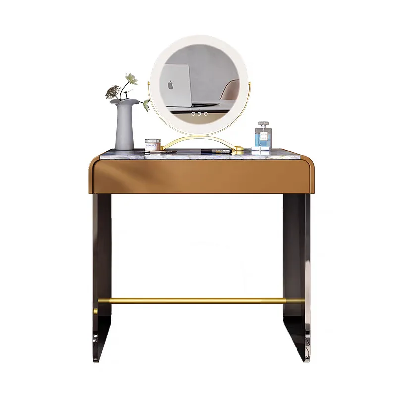 Solid wood light luxury dresser bedroom modern simple small apartment advanced makeup table storage cabinet integrated makeup