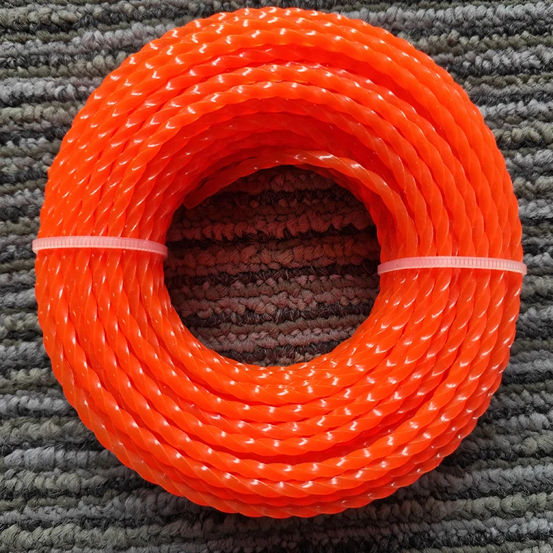 5m/10m/15m/25m*2.0mm/2.4mm/2.7mm/3mm Mowing Nylon Grass Trimmer Rope Brush Cutter Strimmer Line Mowing Wire Lawn Mower Accessory