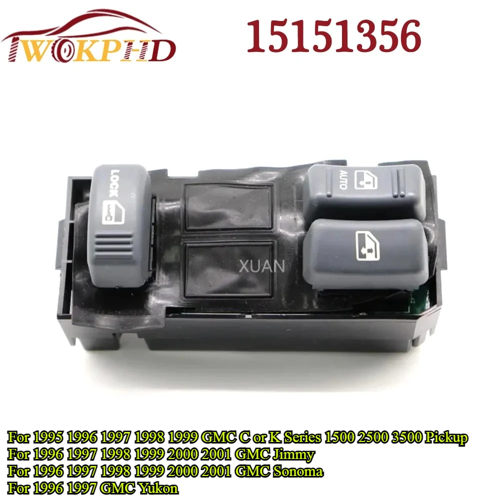 

15151356 Car Electric Power Window Master Control Lifter Switch For GMC C2500 Jimmy Chevrolet Blazer C3500 K2500 S10 Tahoe