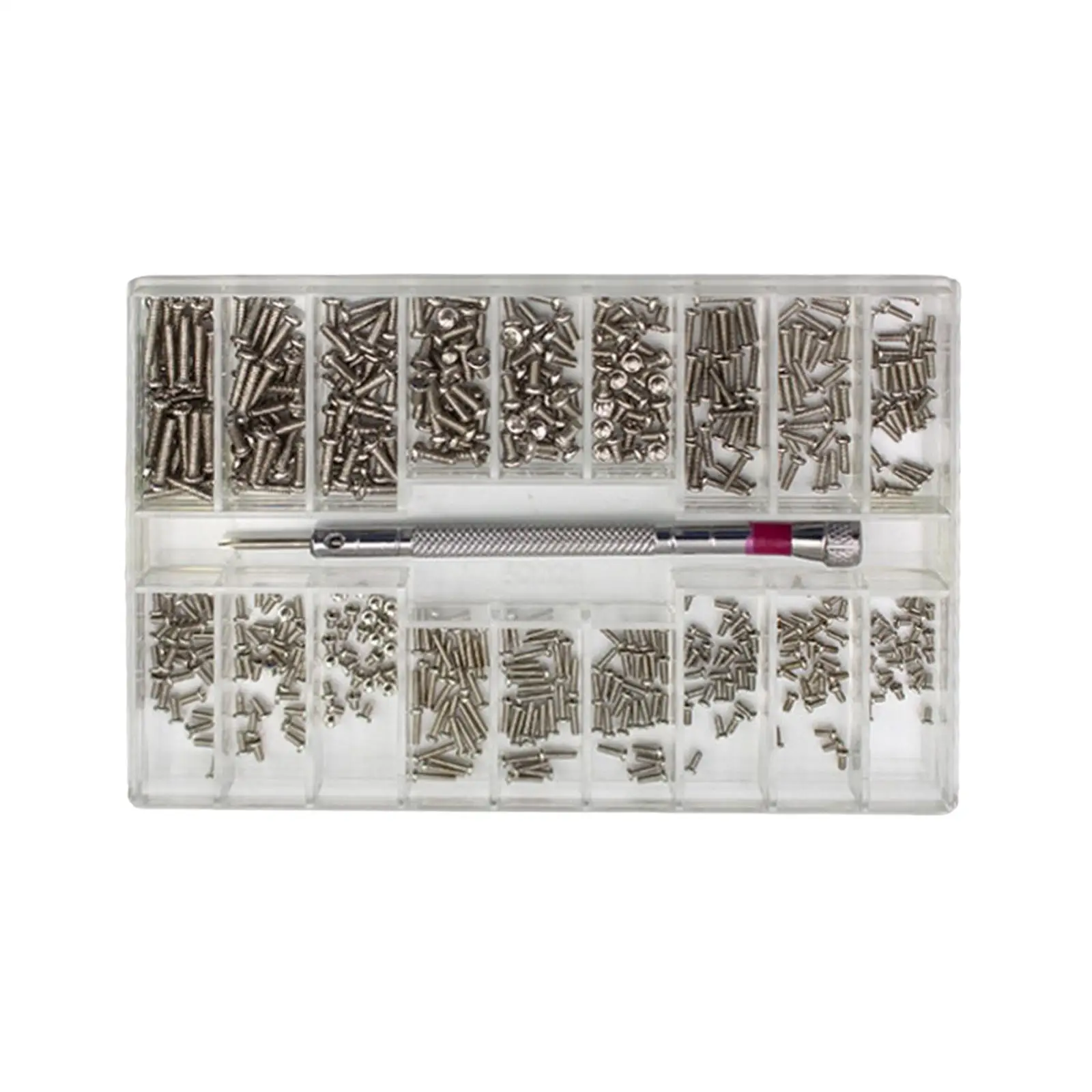 Mini Small Screws Assortment Stainless Steel Kit for Eyeglasses Watches Laptops Electronics with Tool