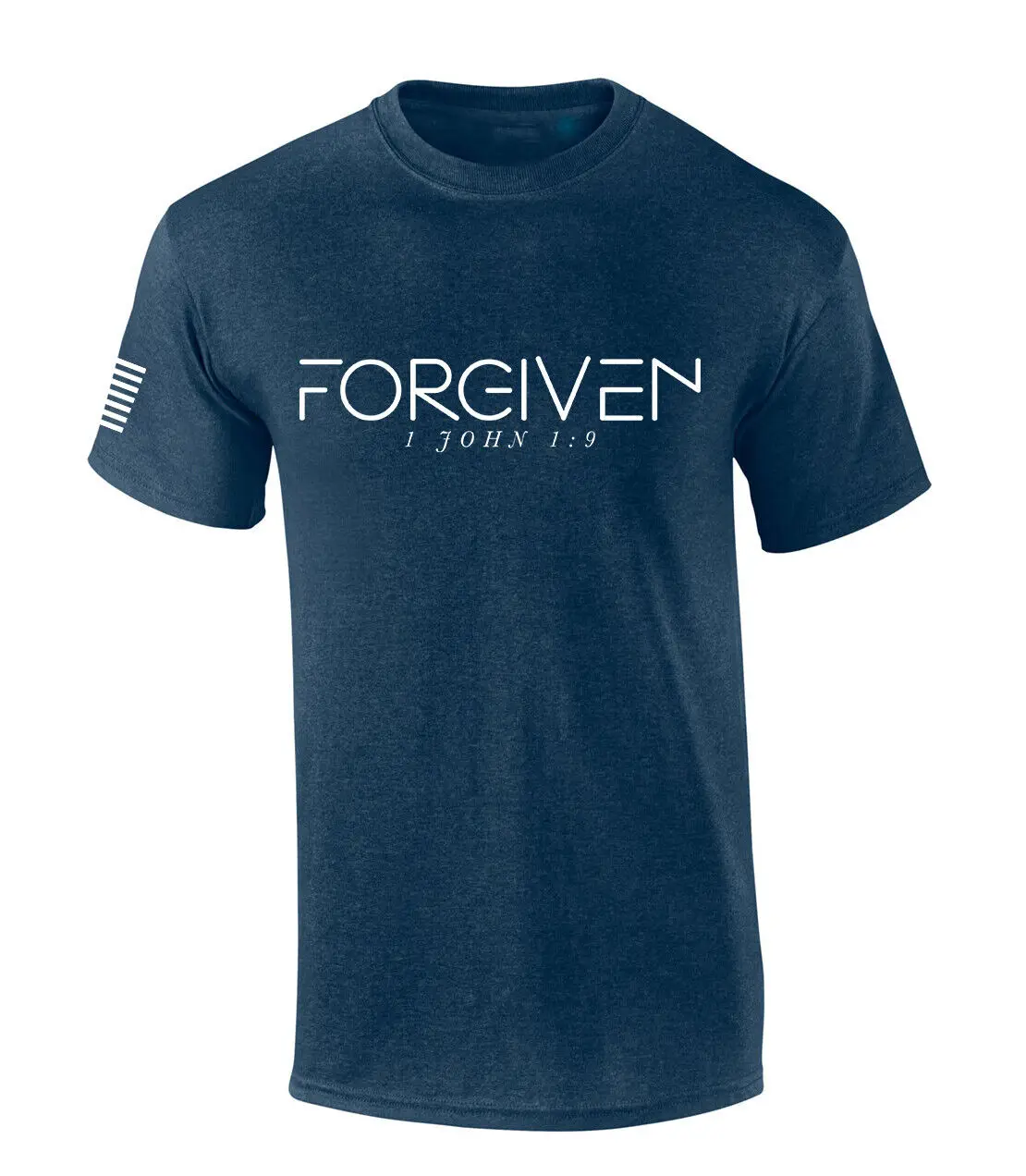 Mens Christian T Shirt Forgiven 1 John 9