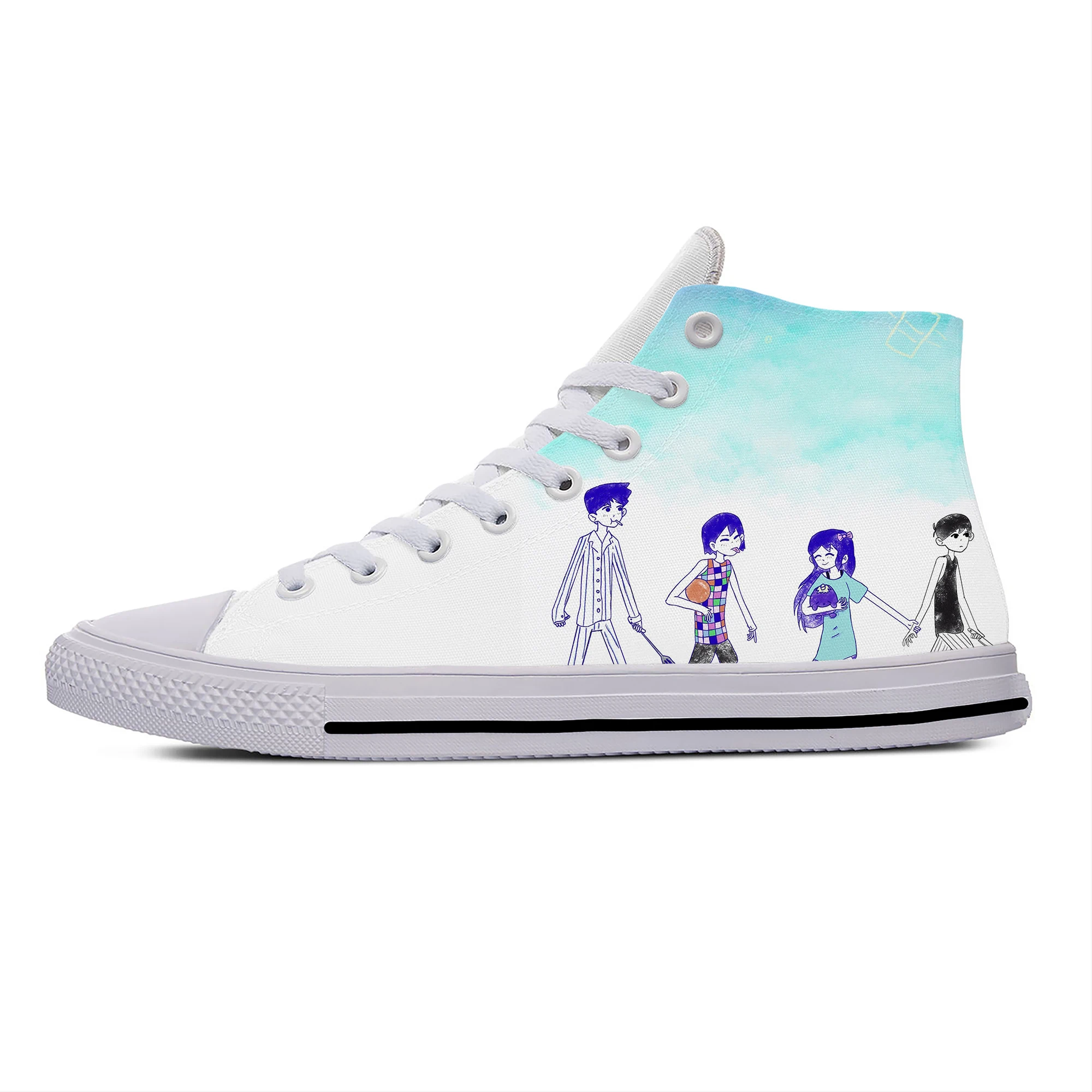 Anime Cartoon Game Comic Manga Omori Cool Fashion Casual Cloth Shoes High Top Lightweight Breathable 3D Print Men Women Sneakers