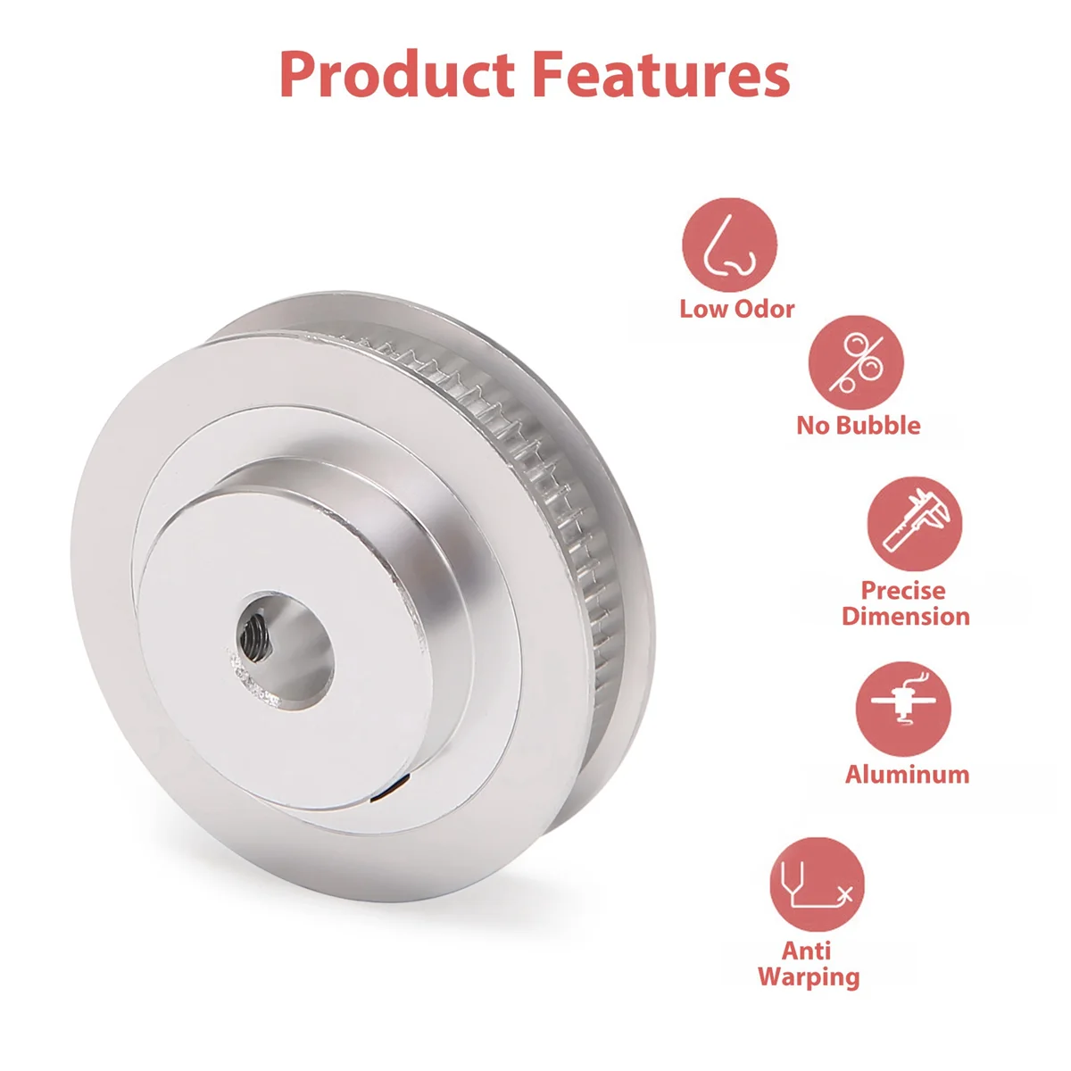 2Gt Synchronous Wheel 1:3 Reduction Transmission Pulley Pulley Model Mechanical Belt for 3D Printer - 200X8X8Mm