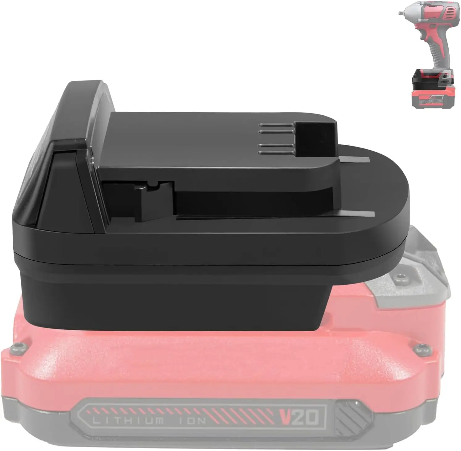 

for Craftsman 20V work on for Milwaukee 18V Tool Adapter for Craftsman 20V V20 Li-ion Battery Convert to for Milwaukee 18V Drill