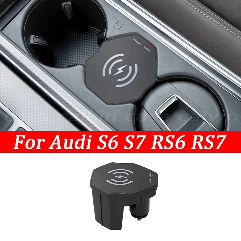 Do Audi A6 A7 S6 S7 C8 RS6 RS7 2019 2020 2021 2022 Samochodowy telefon komórkowy Bezprzewodowa ładowarka Zmodyfikowana dekoracja wnętrza akcesoria