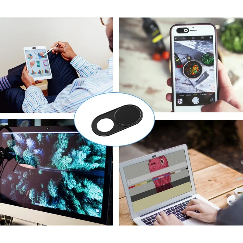 Webcam Covers (3 Pack), 0.7Mm Ultra Thin Web Camera Cover Blocker For Mobile Phone, Laptop, Computer, , Imac, Notebook, T