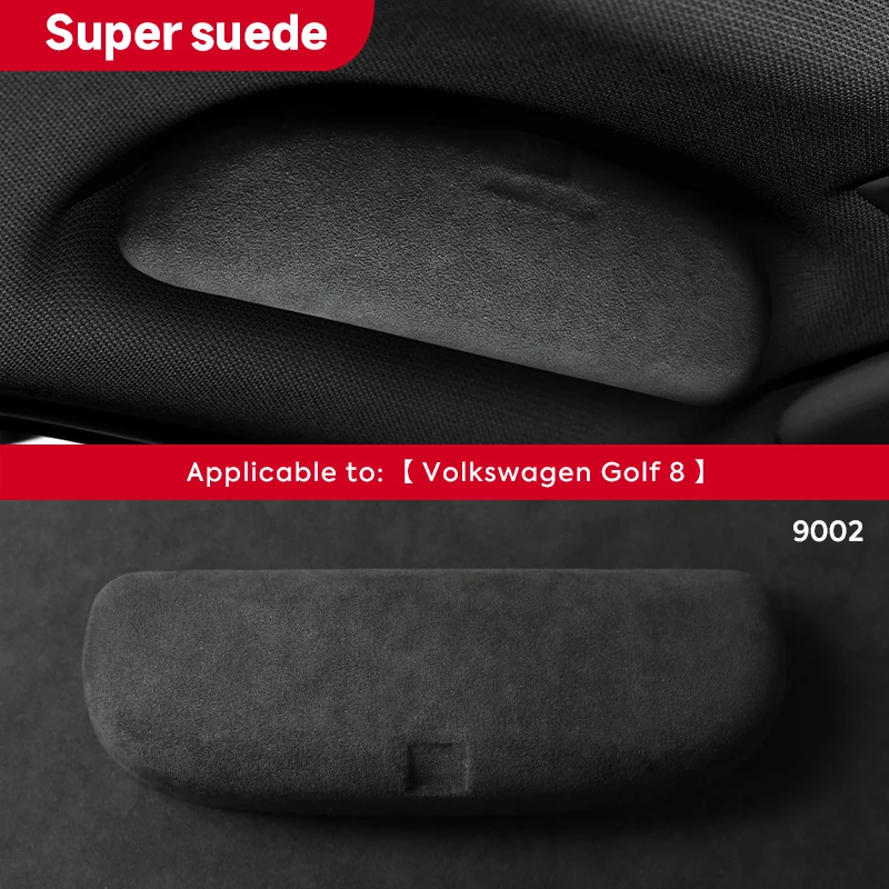 

Italian Premium Suede Glasses Case For Volkswagen VW Golf 8 Golf 7 MK7 MK8 2014-2022 Car Sunglasses Storage Box Trim Accessories