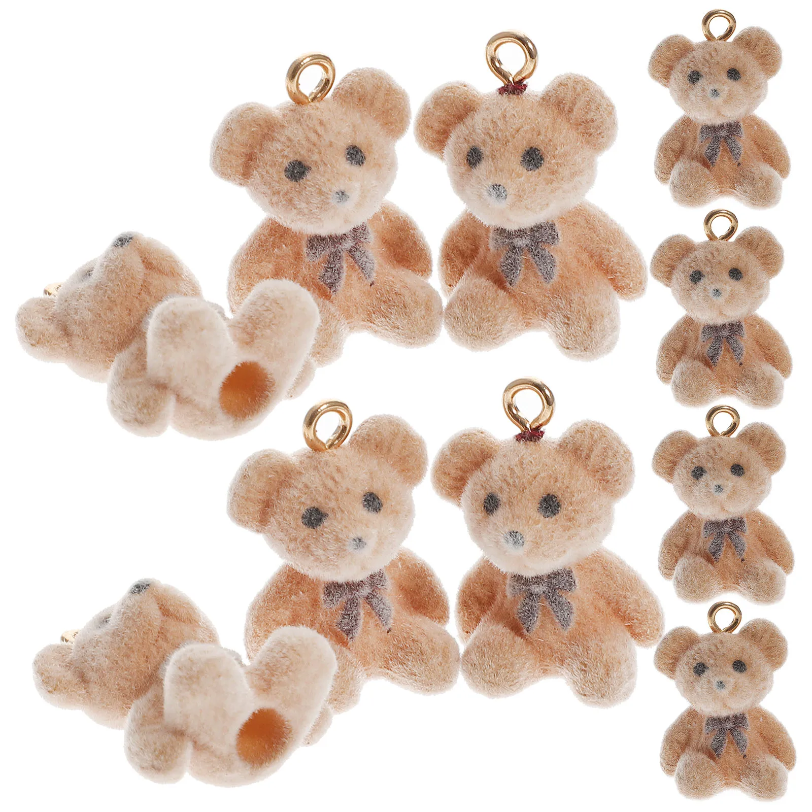 

10pcs Bear Necklace Charms Mini Cartoon Animal Jewelry Making DIY Resin Pendants Accessories Safe Durable Earrings Bracelets