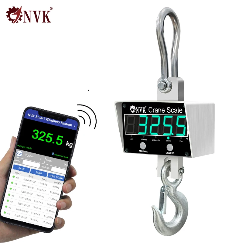 1ton Ocs Electronic Hook Crane Hanging Scale Digital Crane Scales Electronic Scale Hook Hanging