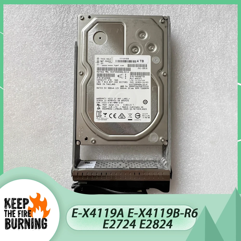 

For NetApp HDD E-X4119A E-X4119B-R6 E2724 E2824 E2700 E2624 1.2T 2.5'' 300G SAS Server Hard Disk