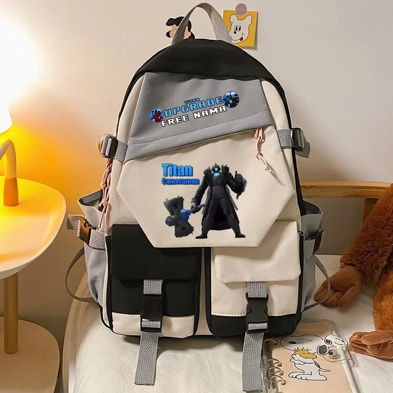 

Black Blue Green, Skibidi Toilet, Student Kids Teens School Bags, Large Capacity Mochilas Anime Backpacks for Girls Boys Gift