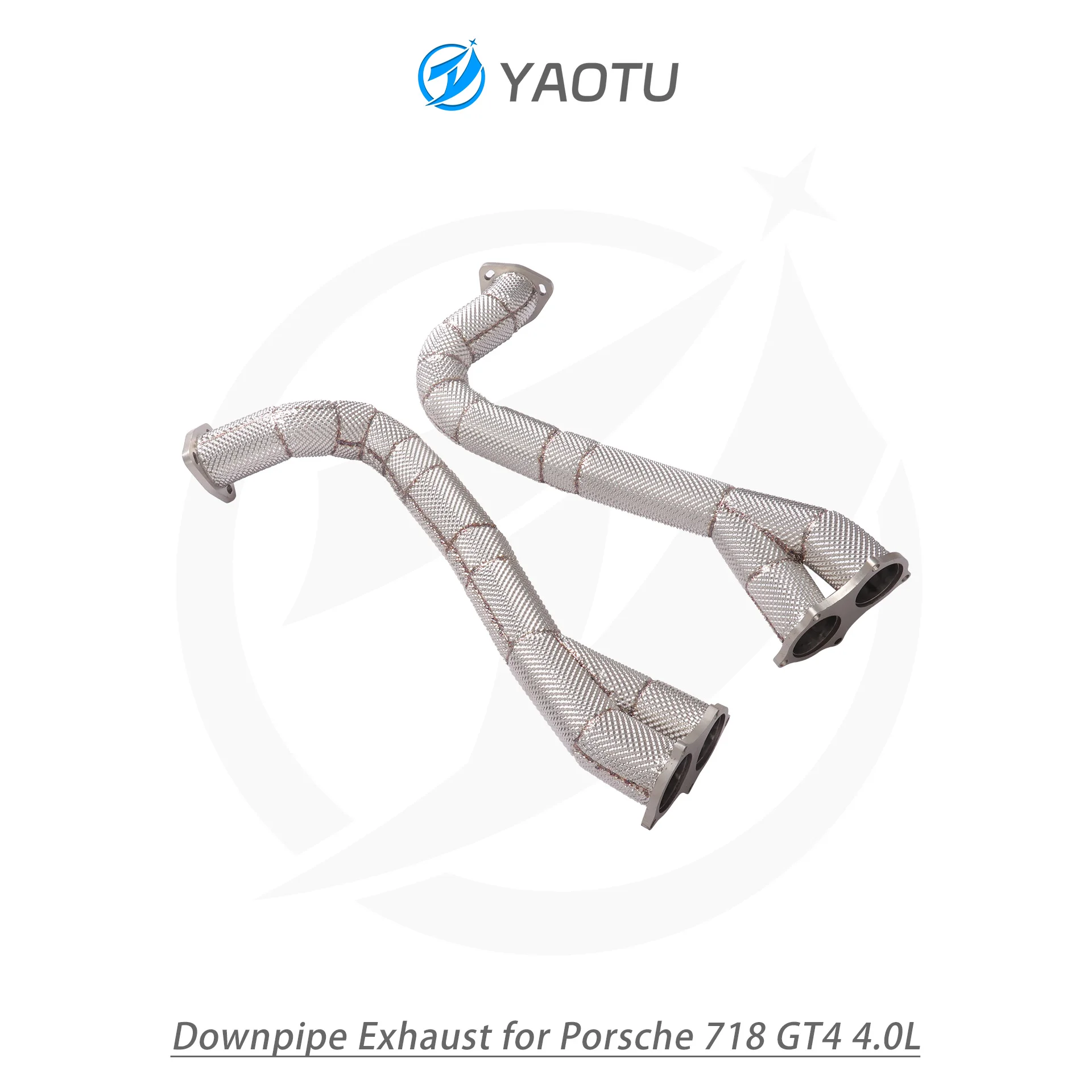 

YT Stainless Steel Downpipe with Heat Insulation for Porsche 718 GT4 4.0L Without Opf