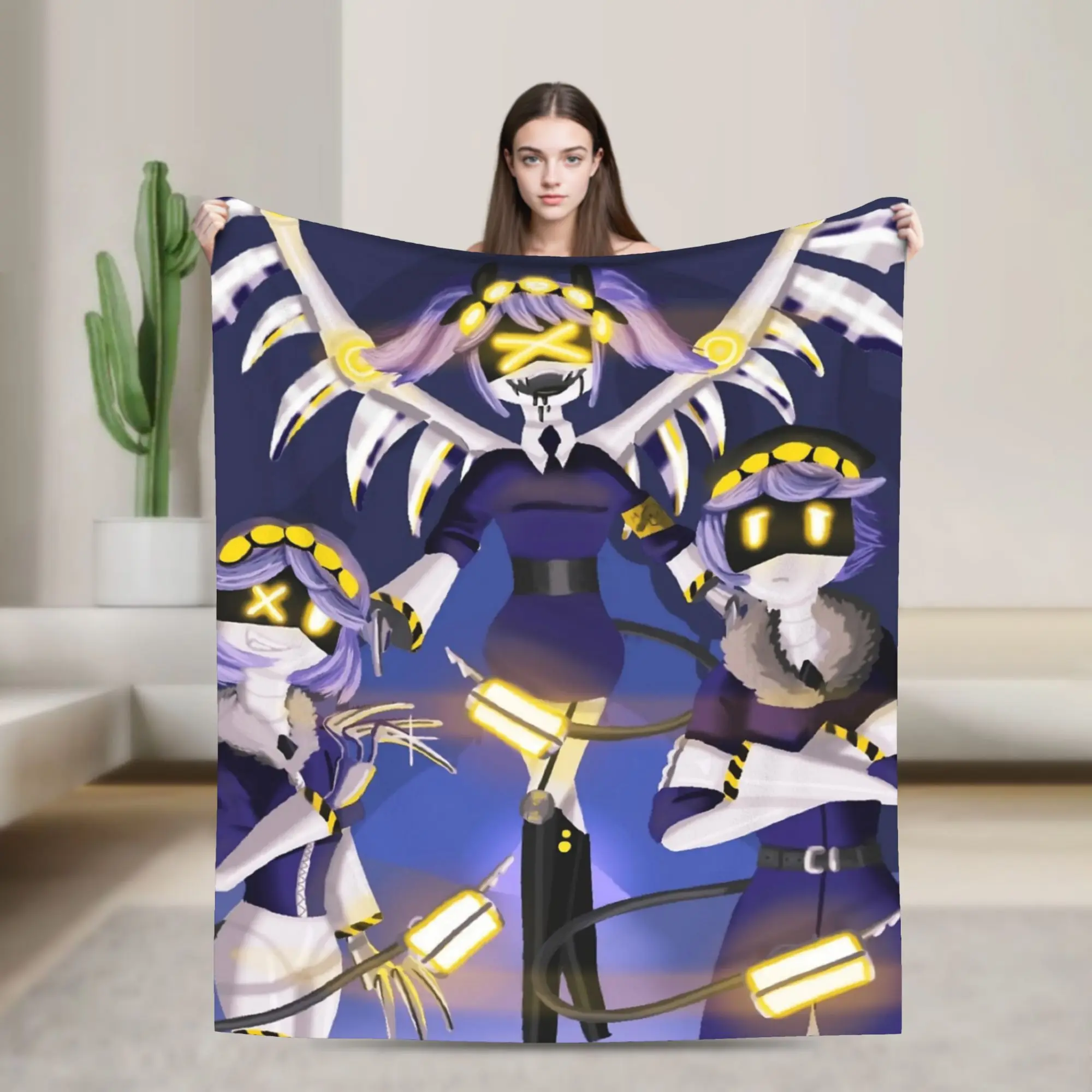 Murder Drones Uzi Doorman Throw Blanket for Couch Robots Soft Fuzzy Plush Blanket 50x60 Inches Multiple Sizes Bedspread