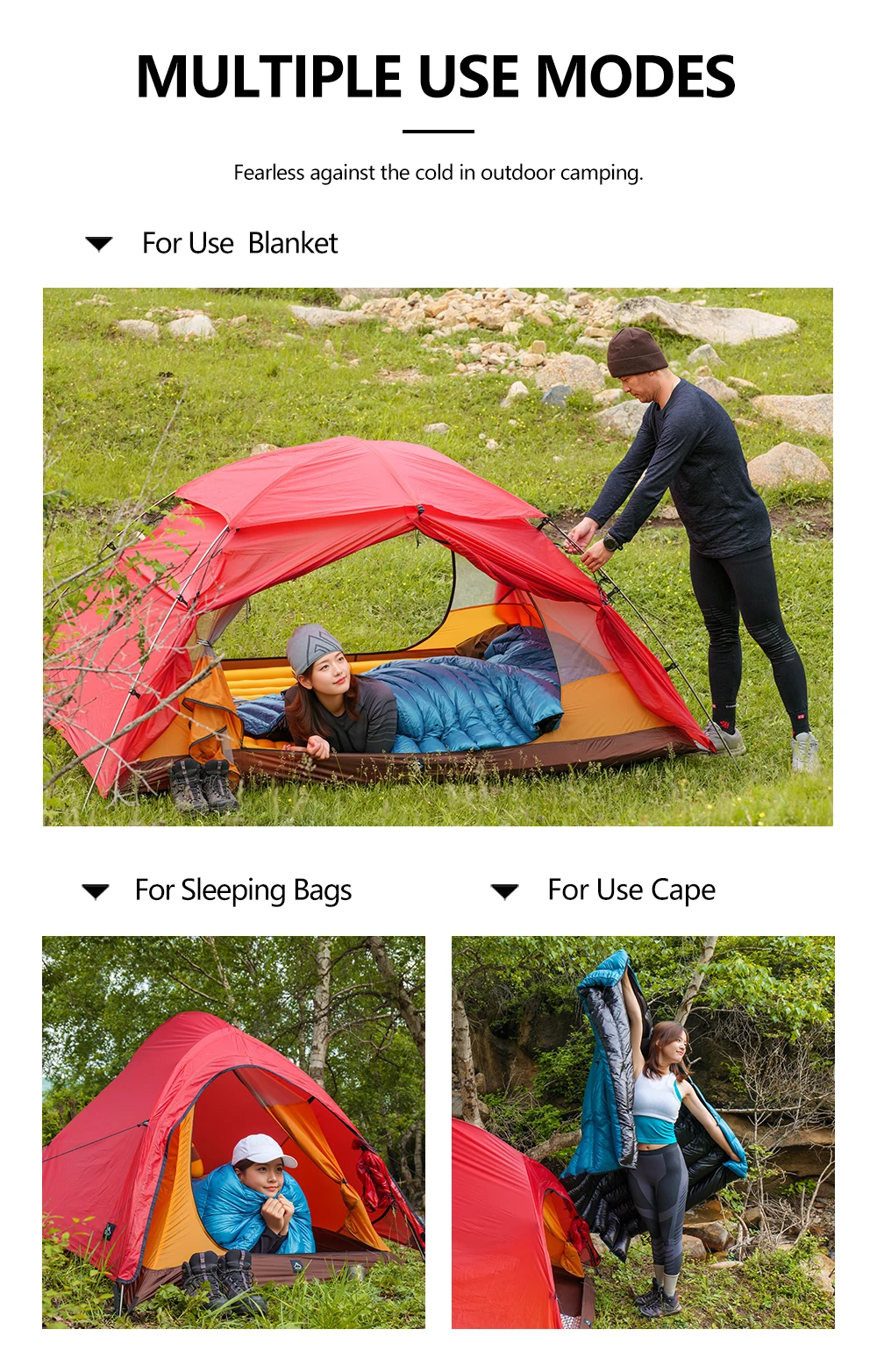 Widesea Camping-Daunenschlafsack für Erwachsene, 15D, wasserdichtes Nylon, leicht, doppelter Verwendungszweck, für den Winter, Überleben, ultraleichtes Zeltzubehör – Detail 10