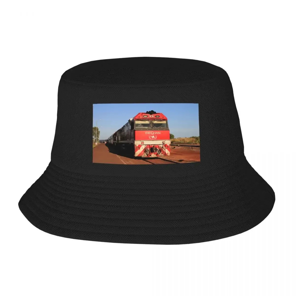 The Ghan train locomotive, Darwin Bucket Hat Golf Cap Luxury Cap Designer Hat sun hat Women Men's