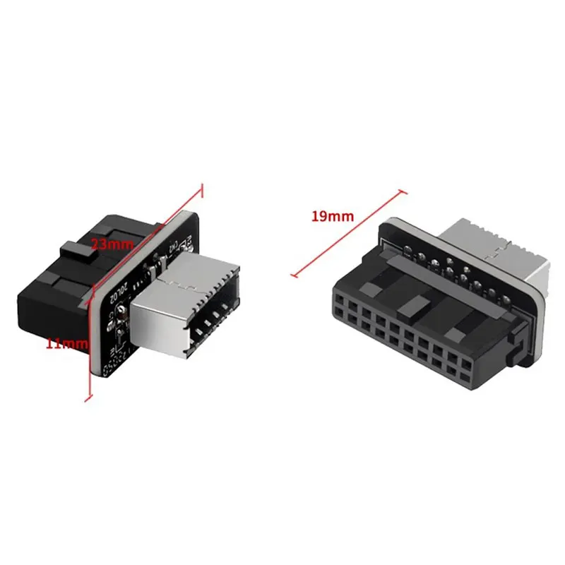 USB 3.0 20Pin/19P رأس داخلي إلى نوع E محول موصل USB 3.1 20 دبوس محول للوحة الأم من النوع C #5