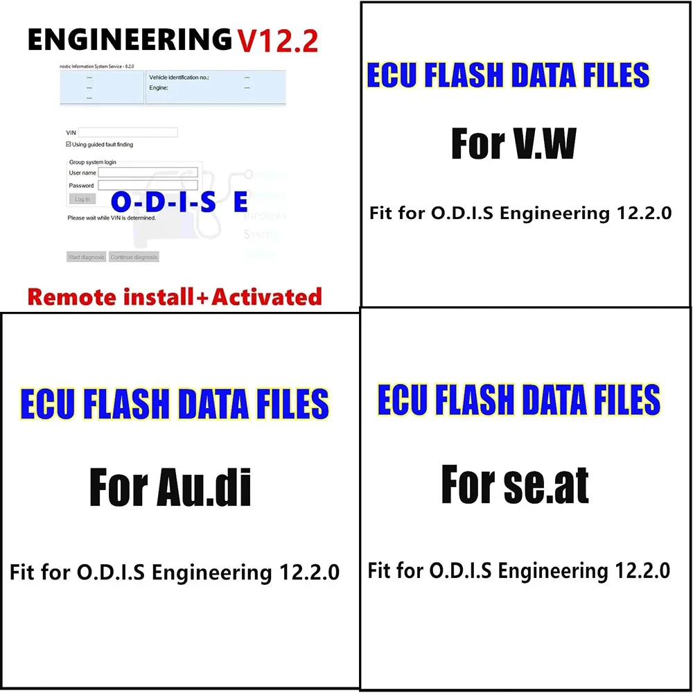 ODIS-E V12.2.0 Car Repair Software +ODIS Engineering Flashdaten ECU Firmware Flash Data Files For VW for AUDI for SEAT for SKODA