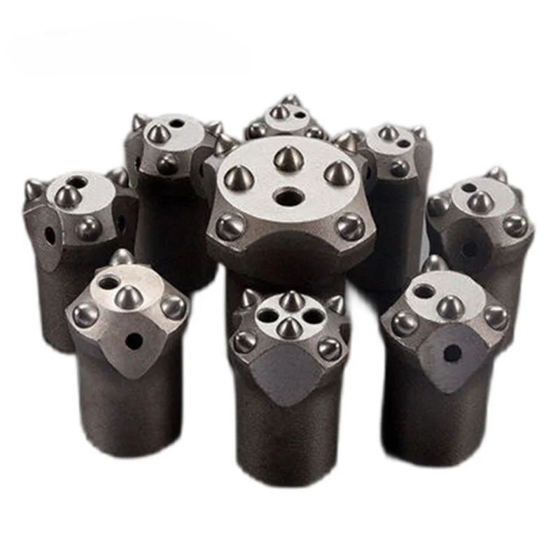 1 5 10pcs 28-100mm Hard Rock Mining Drilling Tools Taper Spherical Button Drill Bit in Quarrying Stone Tunnel Construction