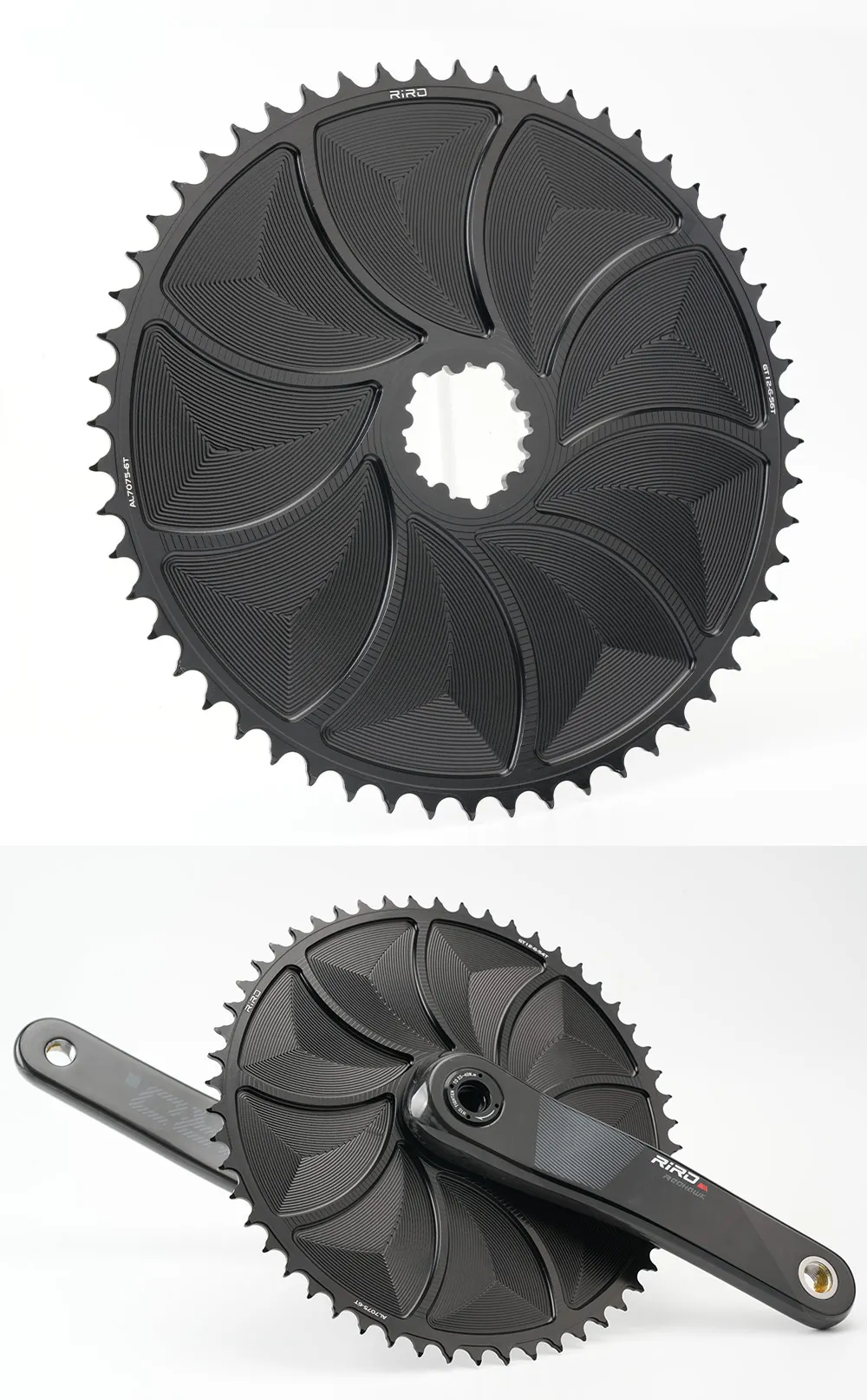 RIRO 3-Bolzen Direktmontage Fahrradkettenblatt Rennrad Narrow Wide Kettenrad 1mm Offset Rennrad Gravel Bike Kettenblatt für SRAM – Detail 12