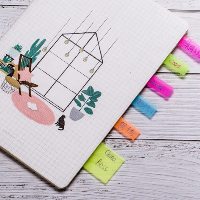 100 Sheets Notes Sticky Notes Markers Sticky Notes Stickers Fluorescent Sticky Notes Self-Adhesive Sticky School Supplies