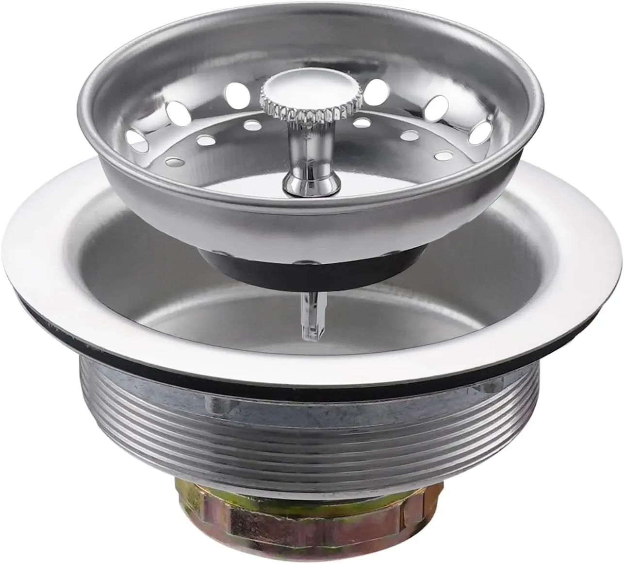 

Stainless Steel Kitchen Sink Strainer with Drain Assembly 3-1/2 Inch Stopper Plug