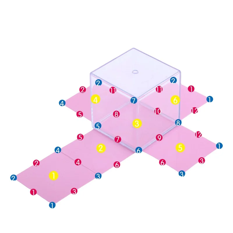 8 pezzi prospettiva geometria modello di geometria solida staccabile cubo didattico per la scuola primaria strumento didattico prisma rettangolare